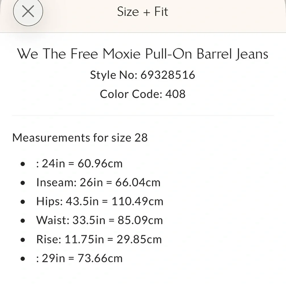 WE THE FREE by Free People: “Moxie” Low Slung Pull-On Barrel Jeans NWT - Picture 6 of 12